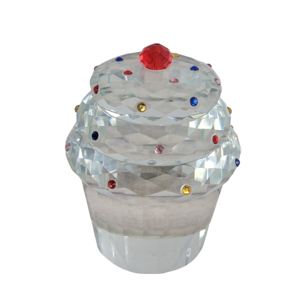 Simon Design Crystal Cupcake Paperweight
